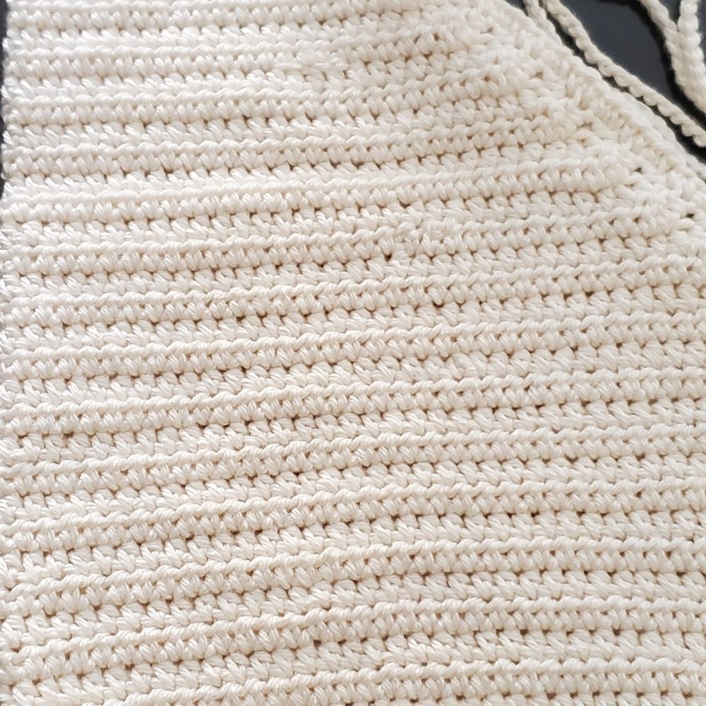Hand Crafted Off-white Crochet Cropped Halter Top Size L - Picture 10 of 10